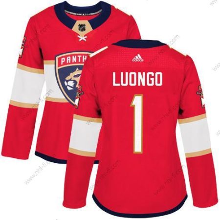 Adidas Florida Panthers #1 Roberto Luongo Punainen Kotiottelu Aito Ommeltu NHL Paita – Naisten