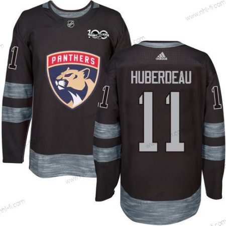 Adidas Florida Panthers #11 Jonathan Huberdeau Musta 1917-2017 100th Vuosipäivä Ommeltu NHL Paita – Miesten