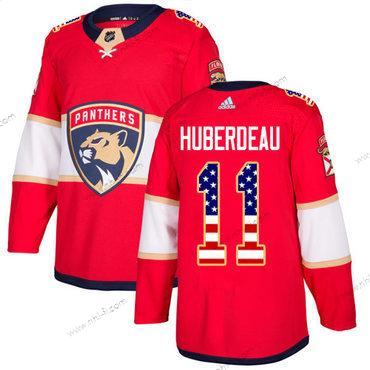 Adidas Florida Panthers #11 Jonathan Huberdeau Punainen Kotiottelu Aito USA Flag Ommeltu NHL Paita – Miesten