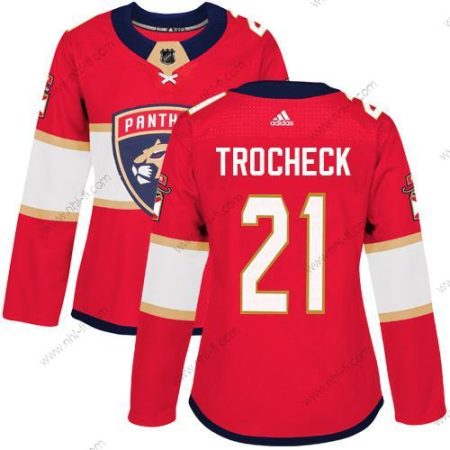 Adidas Florida Panthers #21 Vincent Trocheck Punainen Kotiottelu Aito Ommeltu NHL Paita – Naisten