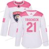 Adidas Florida Panthers #21 Vincent Trocheck Valkoinen Pinkki Aito Ommeltu NHL Paita – Naisten