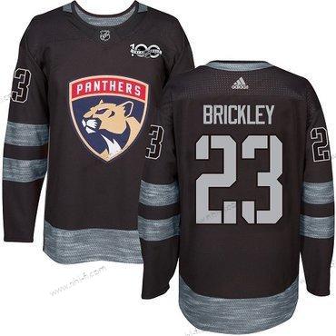 Adidas Florida Panthers #23 Connor Brickley Musta 1917-2017 100th Vuosipäivä Ommeltu NHL Paita – Miesten