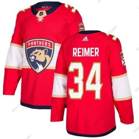 Adidas Florida Panthers #34 James Reimer Punainen Kotiottelu Aito Ommeltu NHL Paita – Miesten