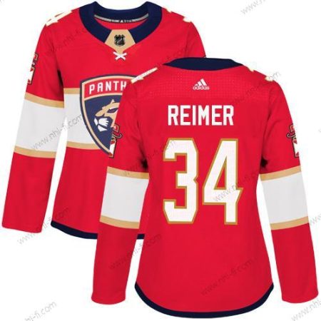 Adidas Florida Panthers #34 James Reimer Punainen Kotiottelu Aito Ommeltu NHL Paita – Naisten