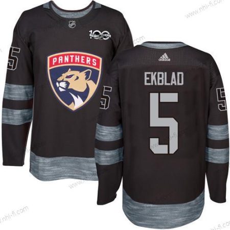 Adidas Florida Panthers #5 Aaron Ekblad Musta 1917-2017 100th Vuosipäivä Ommeltu NHL Paita – Miesten