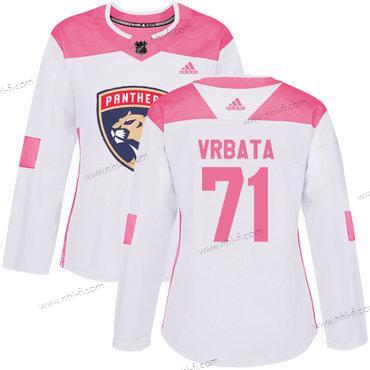 Adidas Florida Panthers #71 Radim Vrbata Valkoinen Pinkki Aito Ommeltu NHL Paita – Naisten