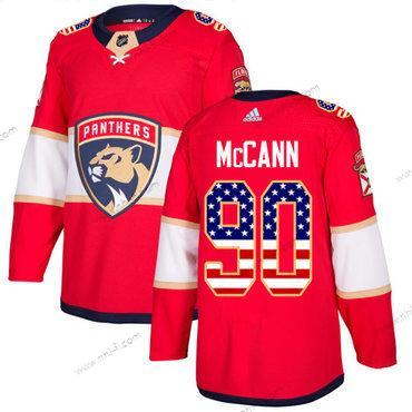 Adidas Florida Panthers #90 Jared Mccann Punainen Kotiottelu Aito USA Flag Ommeltu NHL Paita – Miesten