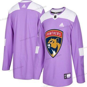 Adidas Florida Panthers Räätälöidyt Violetti Pinkki Jääkiekko Taistelee syöpää vastaan Harjoitus Paita – Miesten