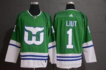 Adidas Hartford Whalers #1 Mike Liut Vihreä Paita – Miesten