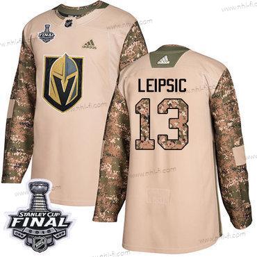 Adidas Kultaen Knights #13 Brendan Leipsic Maastokuvio Aito 2017 Veterans Day 2018 Stanley Cup Final Ommeltu NHL Paita – Miesten