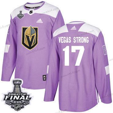 Adidas Kultaen Knights #17 Vegas Strong Violetti Aito Taistelee syöpää vastaan 2018 Stanley Cup Final Ommeltu NHL Paita – Miesten