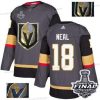 Adidas Kultaen Knights #18 James Neal Harmaa Kotiottelu Aito Kulta 2018 Stanley Cup Final Ommeltu NHL Paita – Miesten