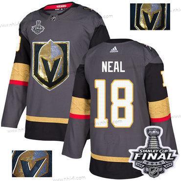 Adidas Kultaen Knights #18 James Neal Harmaa Kotiottelu Aito Kulta 2018 Stanley Cup Final Ommeltu NHL Paita – Miesten