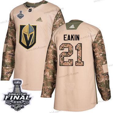 Adidas Kultaen Knights #21 Cody Eakin Maastokuvio Aito 2017 Veterans Day 2018 Stanley Cup Final Ommeltu NHL Paita – Miesten