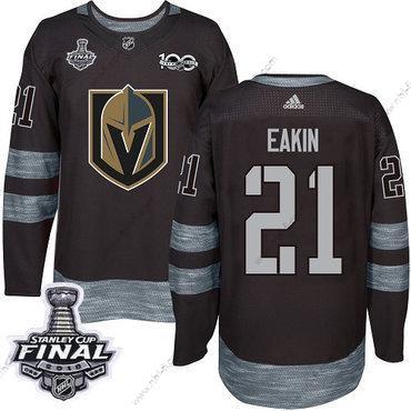 Adidas Kultaen Knights #21 Cody Eakin Musta 1917-2017 100th Vuosipäivä 2018 Stanley Cup Final Ommeltu NHL Paita – Miesten