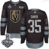 Adidas Kultaen Knights #35 Oscar Dansk Musta 1917-2017 100th Vuosipäivä 2018 Stanley Cup Final Ommeltu NHL Paita – Miesten