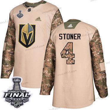 Adidas Kultaen Knights #4 Clayton Stoner Maastokuvio Aito 2017 Veterans Day 2018 Stanley Cup Final Ommeltu NHL Paita – Miesten