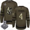 Adidas Kultaen Knights #4 Clayton Stoner Vihreä Salute to Service 2018 Stanley Cup Final Ommeltu NHL Paita – Miesten