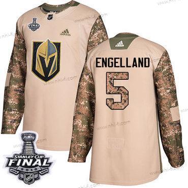 Adidas Kultaen Knights #5 Deryk Engelland Maastokuvio Aito 2017 Veterans Day 2018 Stanley Cup Final Ommeltu NHL Paita – Miesten