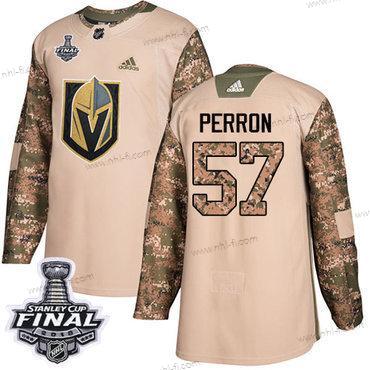 Adidas Kultaen Knights #57 David Perron Maastokuvio Aito 2017 Veterans Day 2018 Stanley Cup Final Ommeltu NHL Paita – Miesten