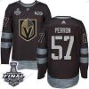 Adidas Kultaen Knights #57 David Perron Musta 1917-2017 100th Vuosipäivä 2018 Stanley Cup Final Ommeltu NHL Paita – Miesten