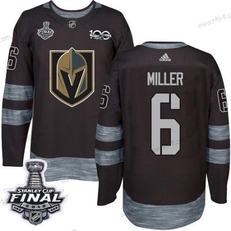 Adidas Kultaen Knights #6 Colin Miller Musta 1917-2017 100th Vuosipäivä 2018 Stanley Cup Final Ommeltu NHL Paita – Miesten