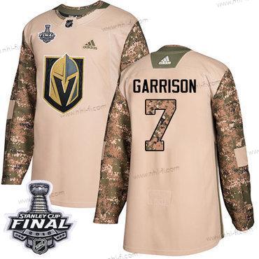 Adidas Kultaen Knights #7 Jason Garrison Maastokuvio Aito 2017 Veterans Day 2018 Stanley Cup Final Ommeltu NHL Paita – Miesten