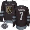 Adidas Kultaen Knights #7 Jason Garrison Musta 1917-2017 100th Vuosipäivä 2018 Stanley Cup Final Ommeltu NHL Paita – Miesten