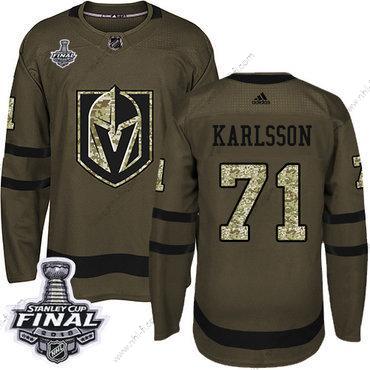 Adidas Kultaen Knights #71 William Karlsson Vihreä Salute to Service 2018 Stanley Cup Final Ommeltu NHL Paita – Miesten