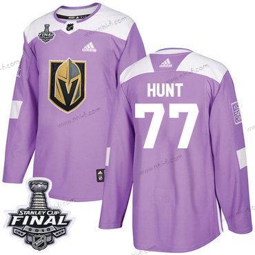 Adidas Kultaen Knights #77 Brad Hunt Violetti Aito Taistelee syöpää vastaan 2018 Stanley Cup Final Ommeltu NHL Paita – Miesten