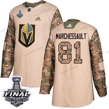 Adidas Kultaen Knights #81 Jonathan Marchessault Maastokuvio Aito 2017 Veterans Day 2018 Stanley Cup Final Ommeltu NHL Paita – Miesten