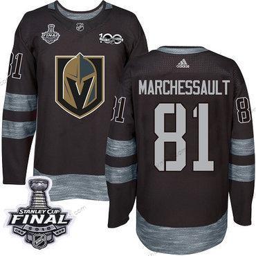 Adidas Kultaen Knights #81 Jonathan Marchessault Musta 1917-2017 100th Vuosipäivä 2018 Stanley Cup Final Ommeltu NHL Paita – Miesten