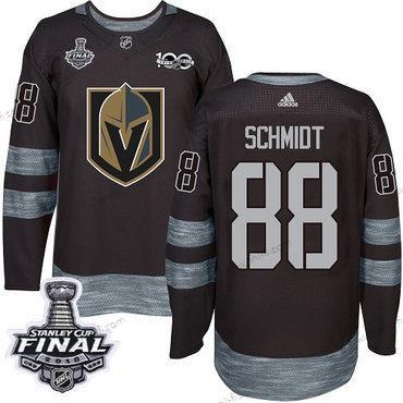 Adidas Kultaen Knights #88 Nate Schmidt Musta 1917-2017 100th Vuosipäivä 2018 Stanley Cup Final Ommeltu NHL Paita – Miesten