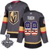 Adidas Kultaen Knights #89 Alex Tuch Harmaa Kotiottelu Aito USA Flag 2018 Stanley Cup Final Ommeltu NHL Paita – Miesten