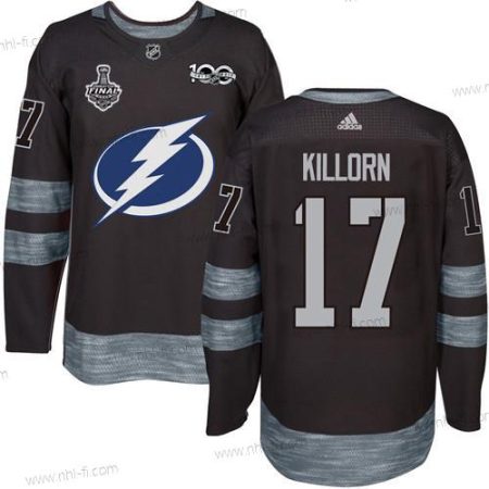 Adidas Lightning #17 Alex Killorn Musta 1917-2017 100th Vuosipäivä 2020 Stanley Cup Final Ommeltu NHL Paita – Miesten