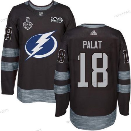 Adidas Lightning #18 Ondrej Palat Musta 1917-2017 100th Vuosipäivä 2020 Stanley Cup Final Ommeltu NHL Paita – Miesten