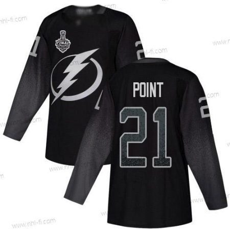 Adidas Lightning #21 Brayden Point Musta Vaihtopaita Aito 2020 Stanley Cup Final Ommeltu NHL Paita – Miesten