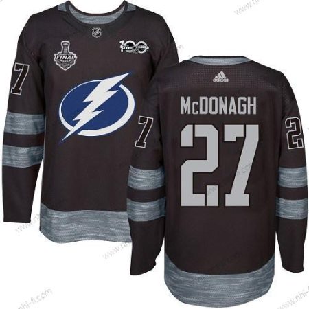 Adidas Lightning #27 Ryan Mcdonagh Musta 1917-2017 100th Vuosipäivä 2020 Stanley Cup Final Ommeltu NHL Paita – Miesten