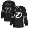 Adidas Lightning #77 Victor Hedman Musta Aito Klassinen 2020 Stanley Cup Final Ommeltu NHL Paita – Miesten