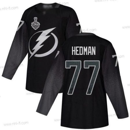 Adidas Lightning #77 Victor Hedman Musta Vaihtopaita Aito 2020 Stanley Cup Final Ommeltu NHL Paita – Miesten