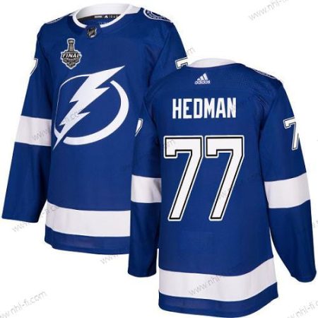 Adidas Lightning #77 Victor Hedman Sininen Kotiottelu Aito 2020 Stanley Cup Final Ommeltu NHL Paita – Miesten