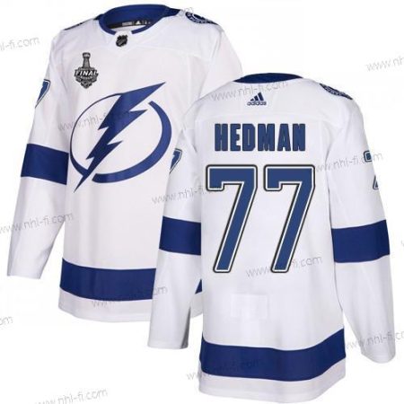 Adidas Lightning #77 Victor Hedman Valkoinen Road Aito 2020 Stanley Cup Final Ommeltu NHL Paita – Miesten