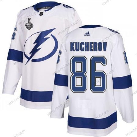 Adidas Lightning #86 Nikita Kucherov Valkoinen Road Aito 2020 Stanley Cup Final Ommeltu NHL Paita – Miesten