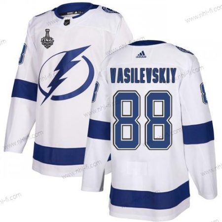 Adidas Lightning #88 Andrei Vasilevskiy Valkoinen Road Aito 2020 Stanley Cup Final Ommeltu NHL Paita – Miesten