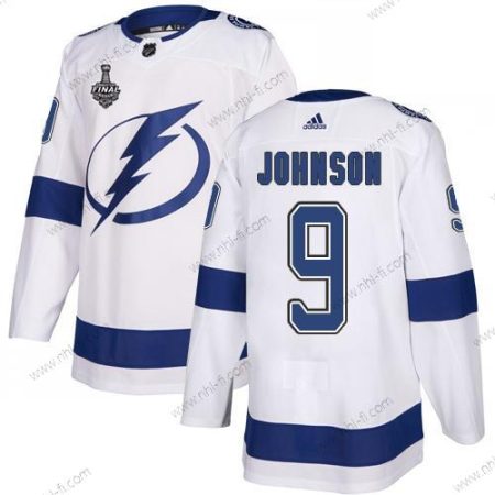 Adidas Lightning #9 Tyler Johnson Valkoinen Road Aito 2020 Stanley Cup Final Ommeltu NHL Paita – Miesten