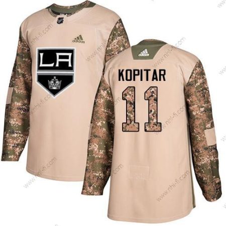 Adidas Los Angeles Kings #11 Anze Kopitar Maastokuvio Aito 2017 Veterans Day Ommeltu NHL Paita – Miesten