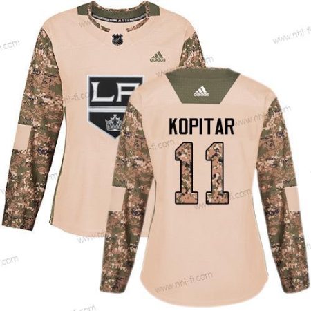 Adidas Los Angeles Kings #11 Anze Kopitar Maastokuvio Aito 2017 Veterans Day Ommeltu NHL Paita – Naisten