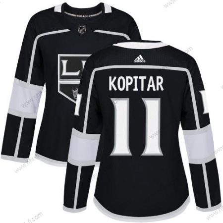 Adidas Los Angeles Kings #11 Anze Kopitar Musta Kotiottelu Aito Ommeltu NHL Paita – Naisten