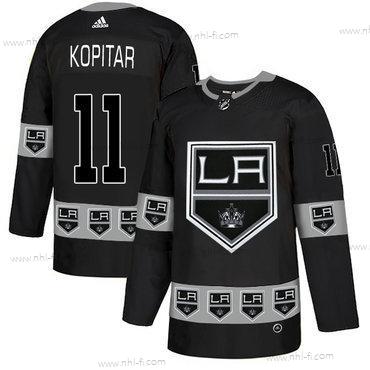 Adidas Los Angeles Kings #11 Anze Kopitar Musta Maajoukkue Logos Paita – Miesten