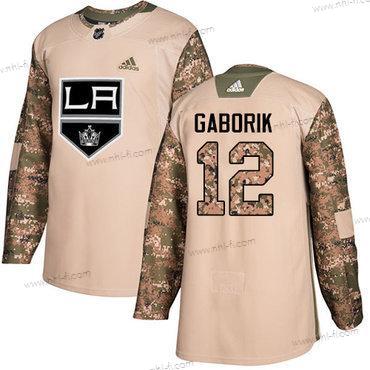 Adidas Los Angeles Kings #12 Marian Gaborik Maastokuvio Aito 2017 Veterans Day Ommeltu NHL Paita – Miesten